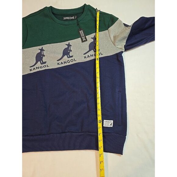 Kangol Men's Color Block Crewneck Pullover Sweatshirt Pockets Size L New - Picture 12 of 16